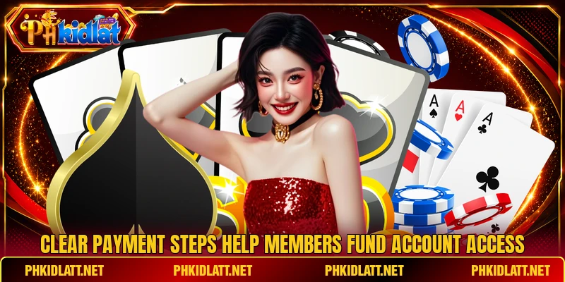 Clear payment steps help members fund account access