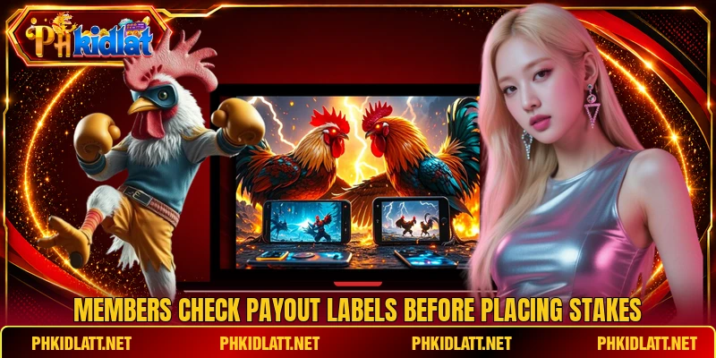 Members check payout labels before placing stakes Members check payout labels before placing stakes