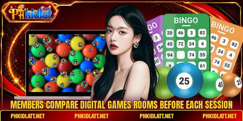 Members compare Digital Games rooms before each session Members compare Digital Games rooms before each session