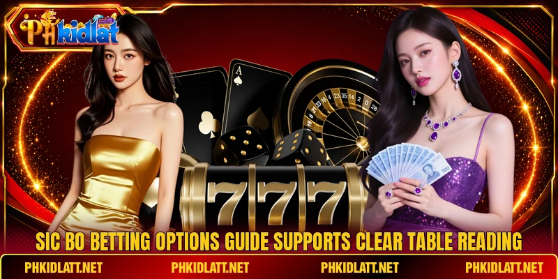 Sic bo betting options guide supports clear table reading