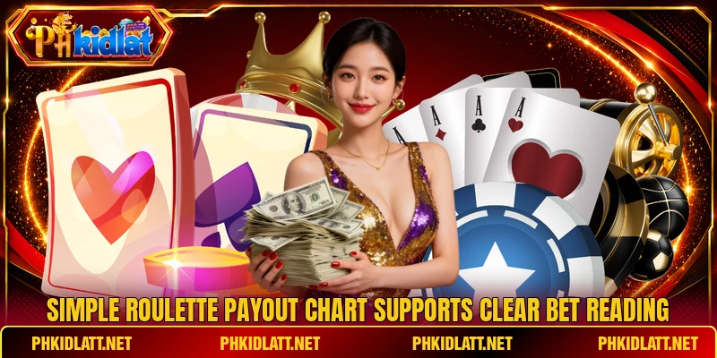 Simple roulette payout chart supports clear bet reading
